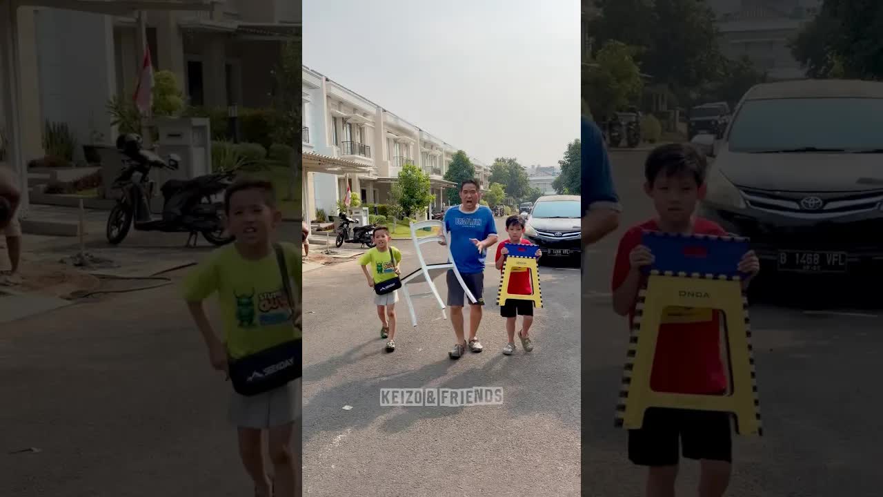 Papi Bawa Kursi Lipat untuk Istirahat