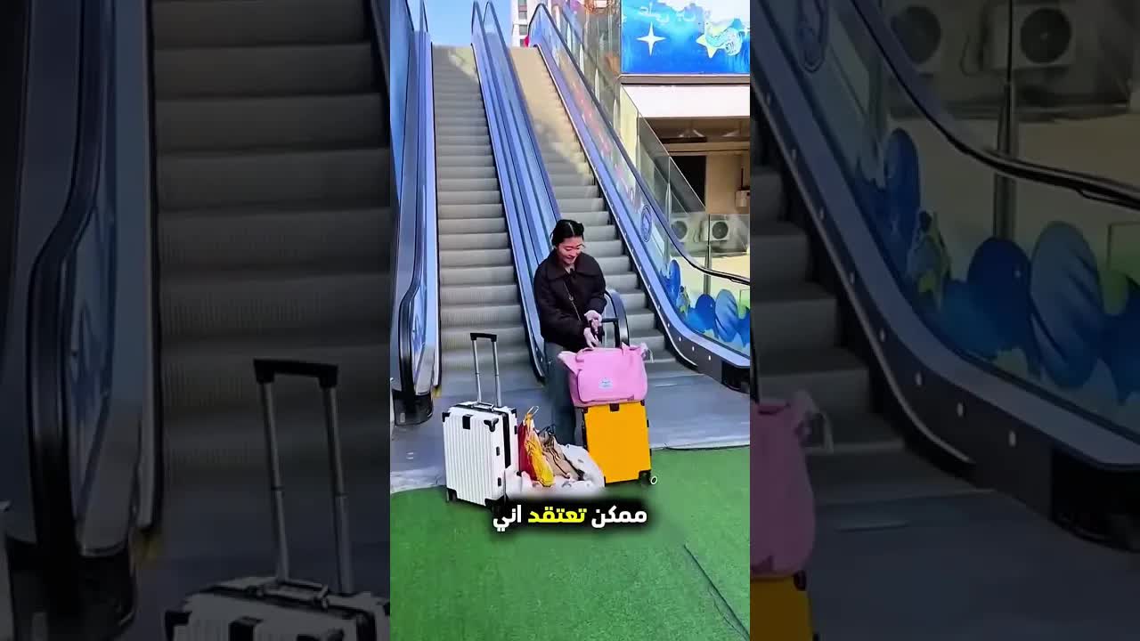 فتاة تساعد جدة في جمع الحقائب