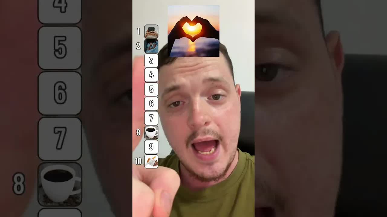 מדרג דברים שאני לא יכול לחיות בלעדיהם