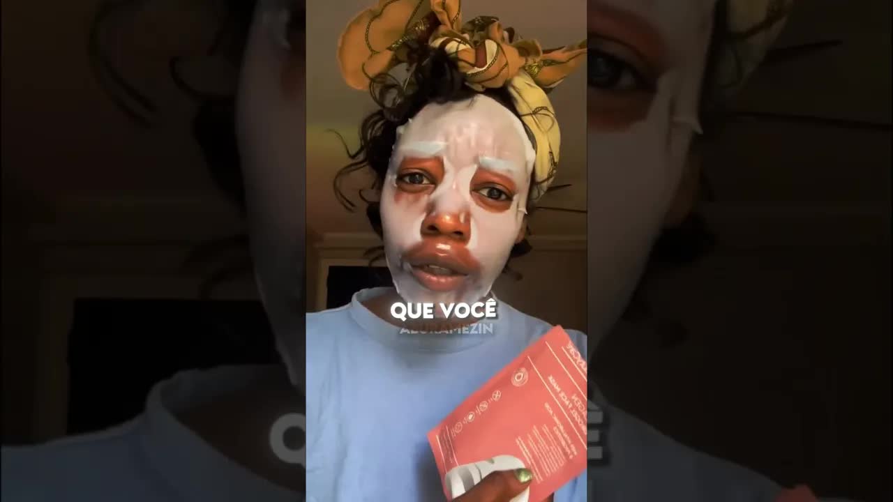 Primeira vez com máscara de colágeno coreana