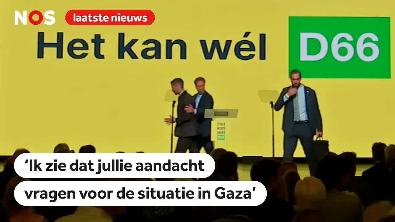 Jetten onderbroken tijdens D66-congres toespraak