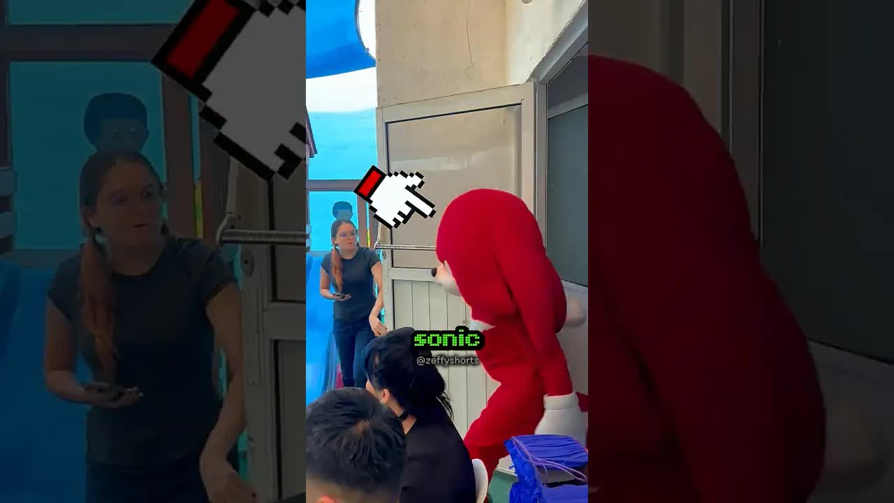 Este Sonic assustou as crianças ao cair a máscara