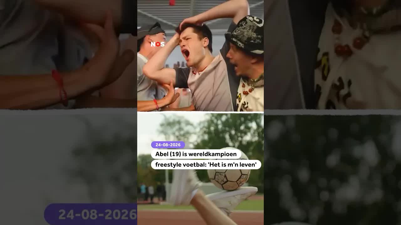 Abel is wereldkampioen freestyle voetbal