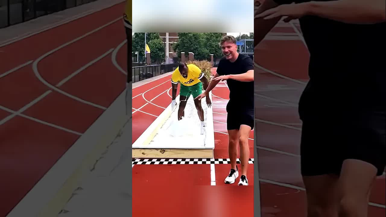 உசைன் போல்ட்டுடன் ஓட்டப் பந்தயம்!