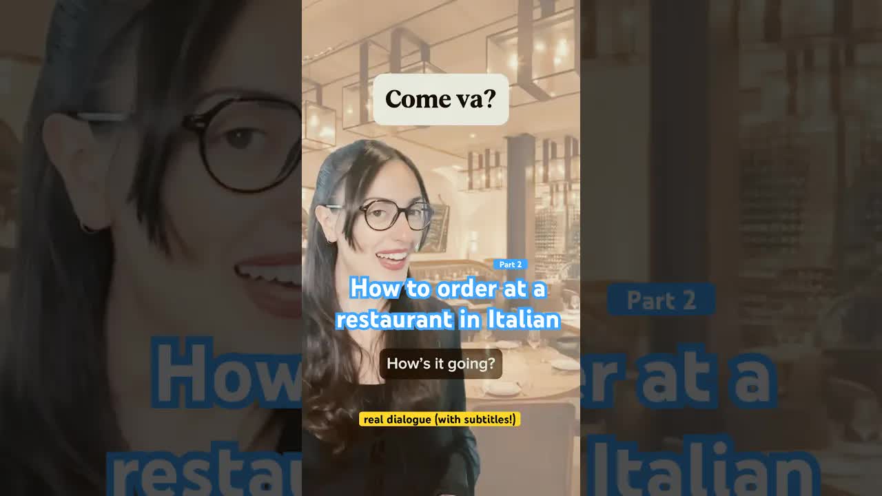 Come ordinare al ristorante in italiano