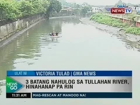 Tatlong batang nahulog sa ilog, patuloy na hinahanap