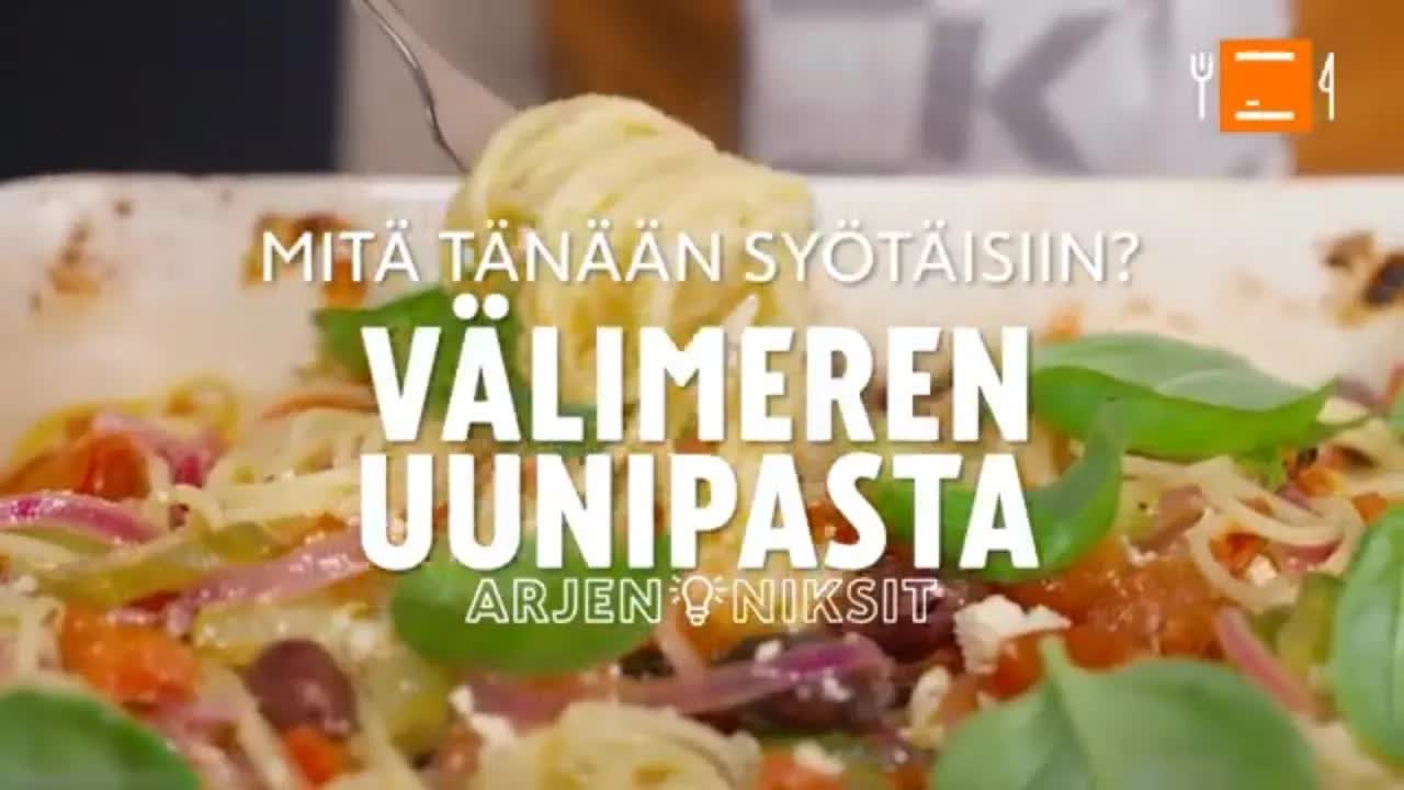 Välimeren uunipasta helppo resepti