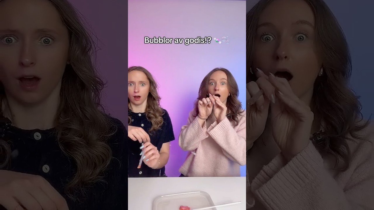 Gör såpbubblor av godis i mikron