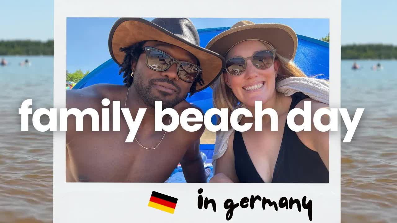 Family Beach Day At A German Lake