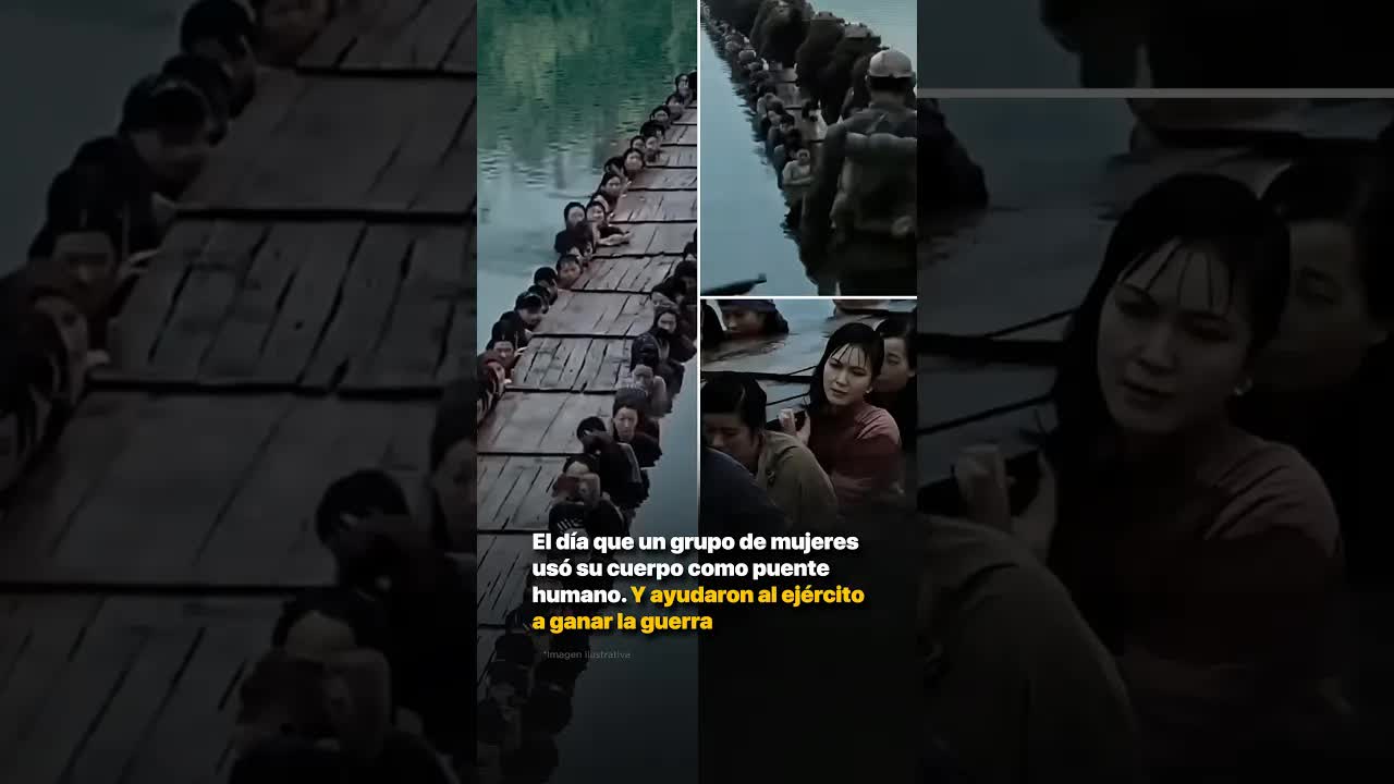 Mujeres que sostuvieron un puente con sus cuerpos