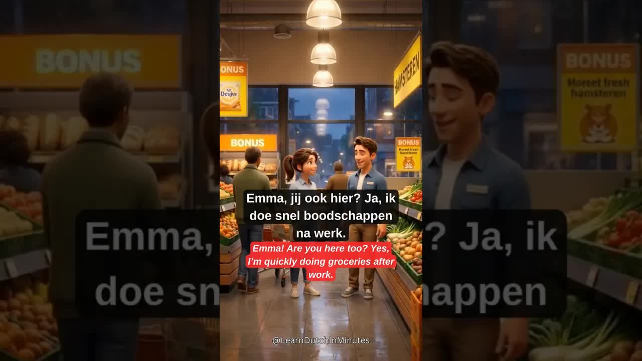 Boodschappen doen na het werk