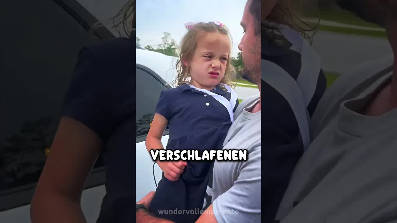 Nach drei Jahren sieht das Mädchen ihren Vater wieder