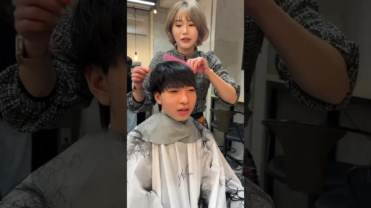 初めての美容室で劇的イメチェン
