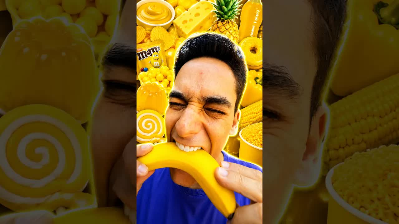 Comendo só coisas amarelas hoje