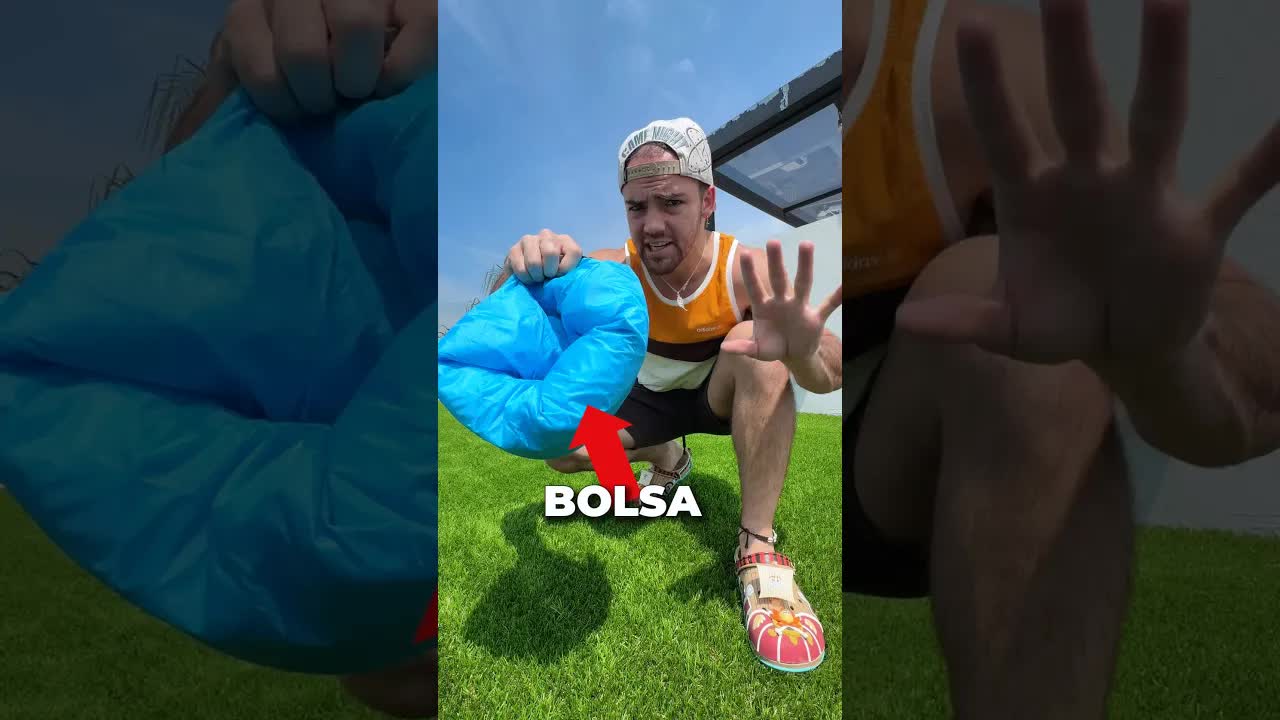 Probando un colchón de aire inflable