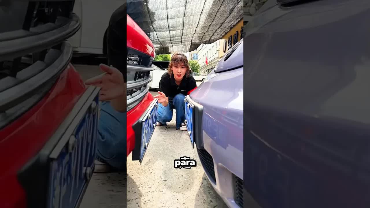 Pequena batida no para-choque do carro