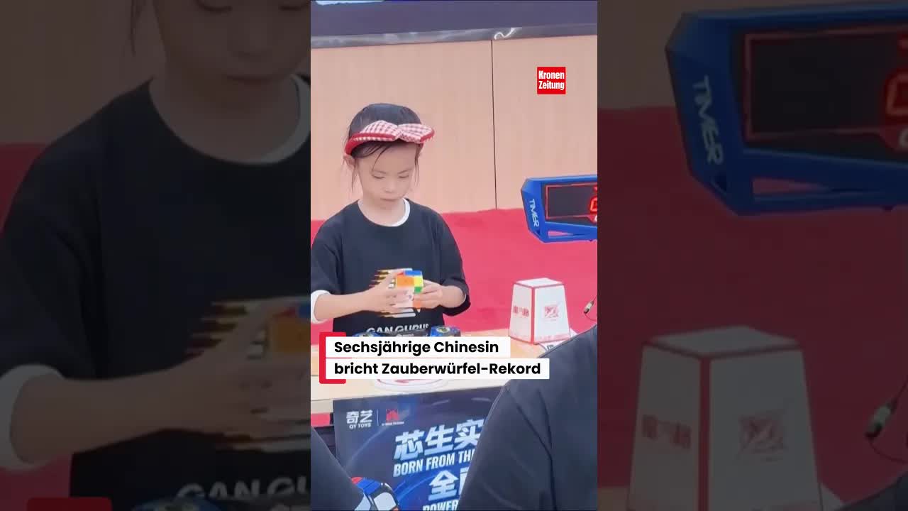 Sechsjährige Chinesin bricht Speedcubing-Weltrekord