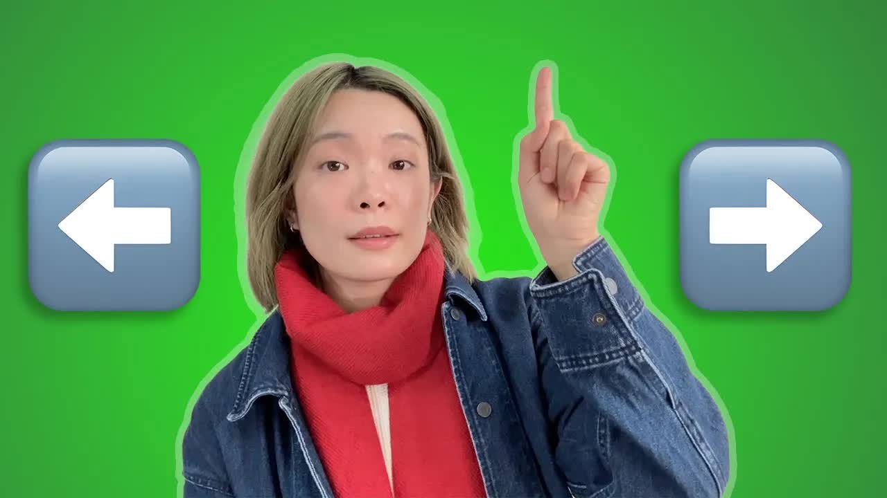 用杯子和遥控器学左边右边方向
