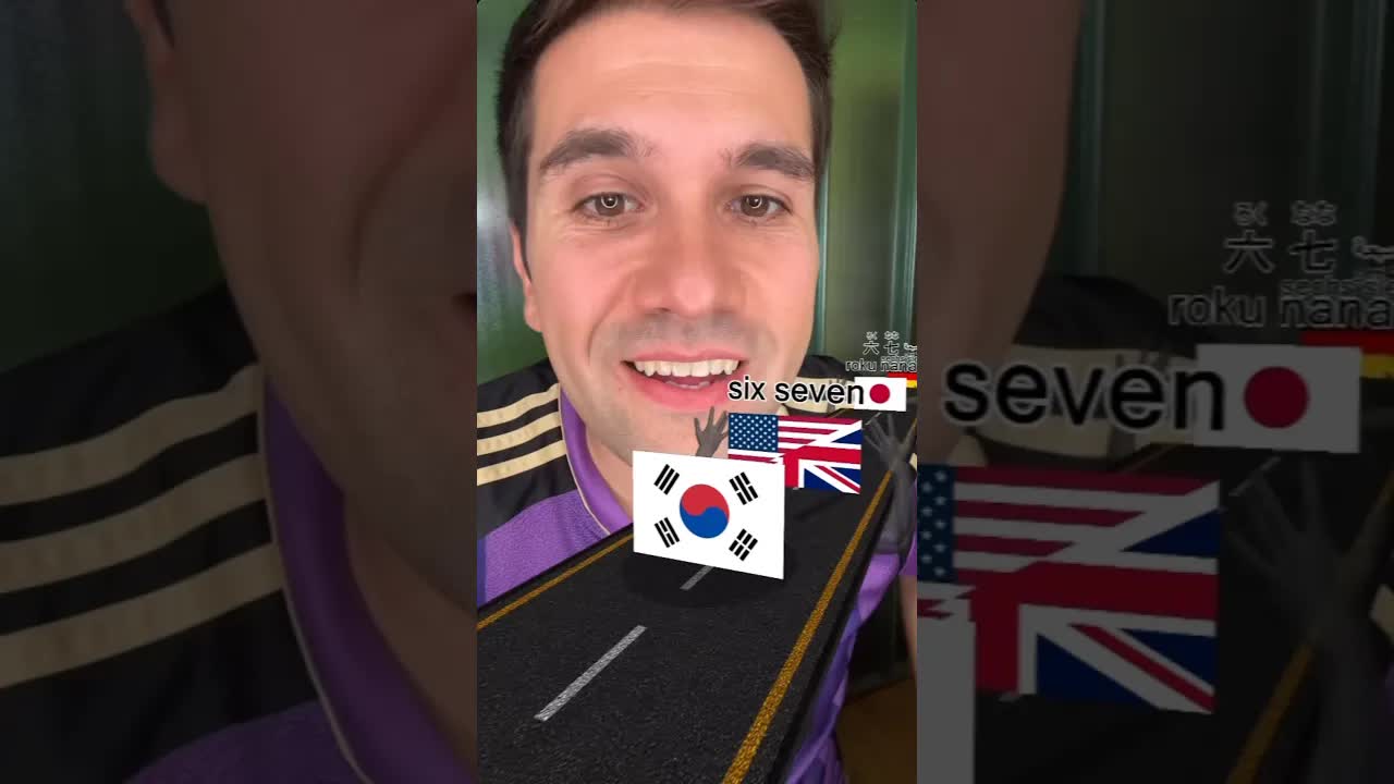 Diciendo 'six seven' en distintos idiomas