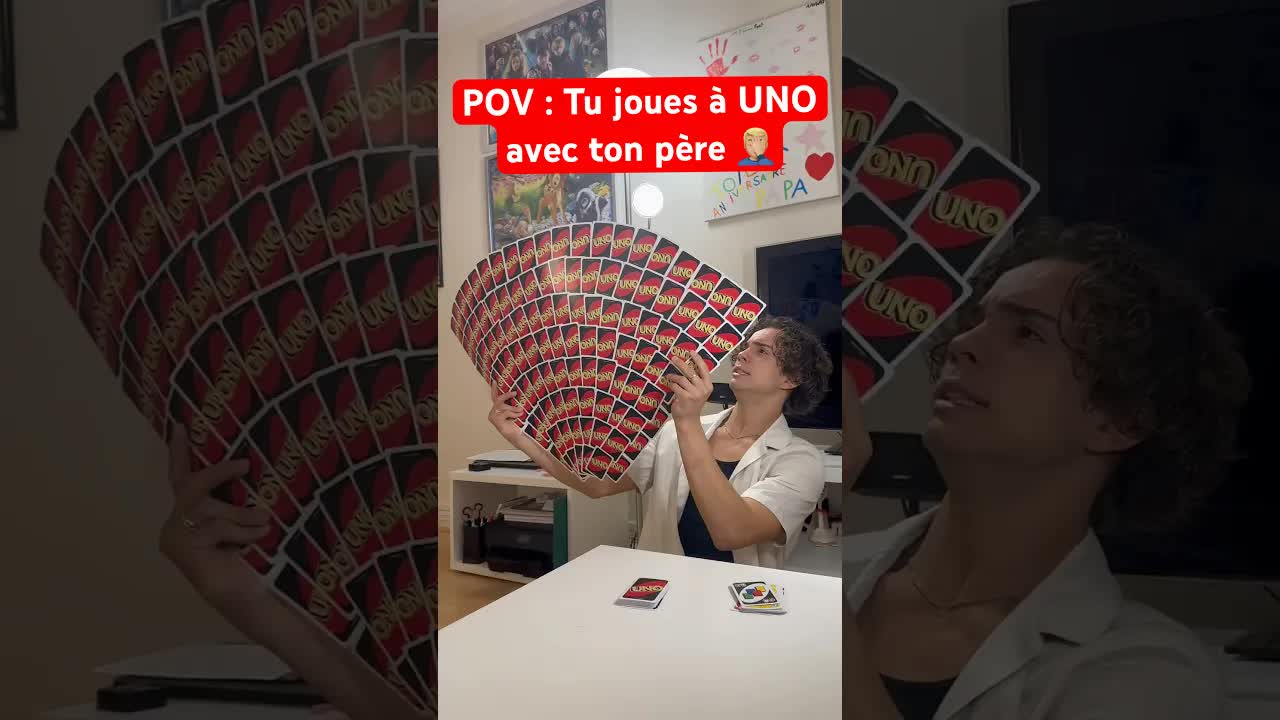 POU : Jouer à Uno avec son père