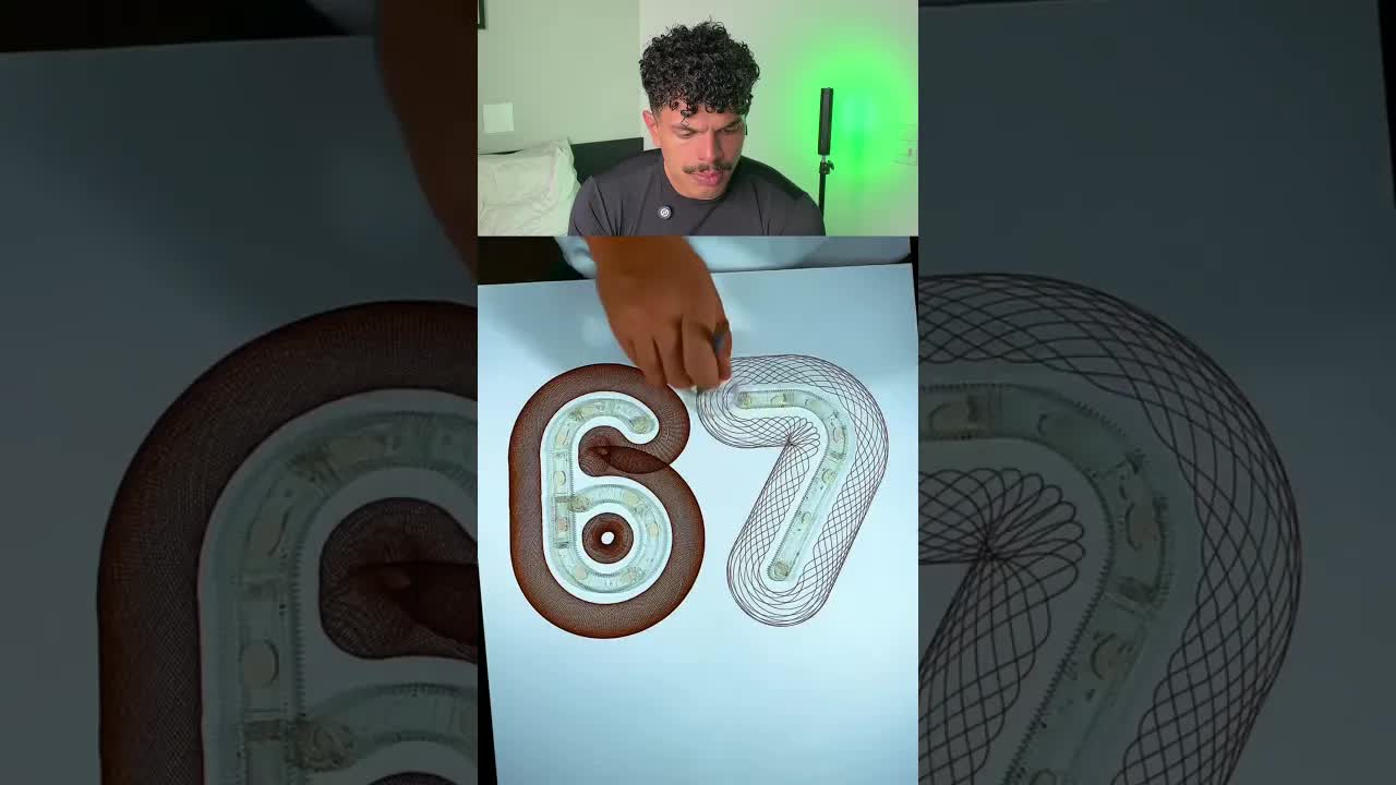 Vídeo acelerado criando desenho satisfatório em 3D