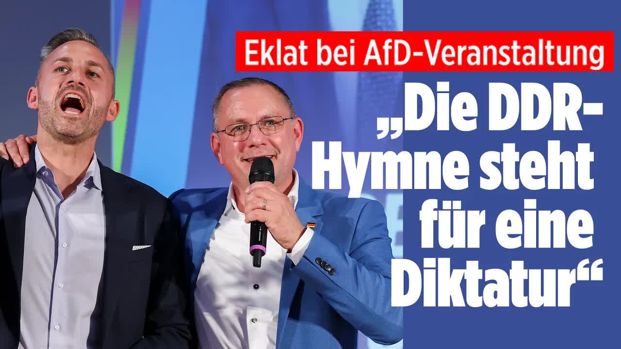 AfD-Kontroverse: DDR-Hymne bei Veranstaltung gesungen