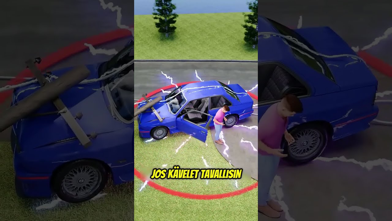 Mitä tehdä, jos sähköjohto putoaa autoon