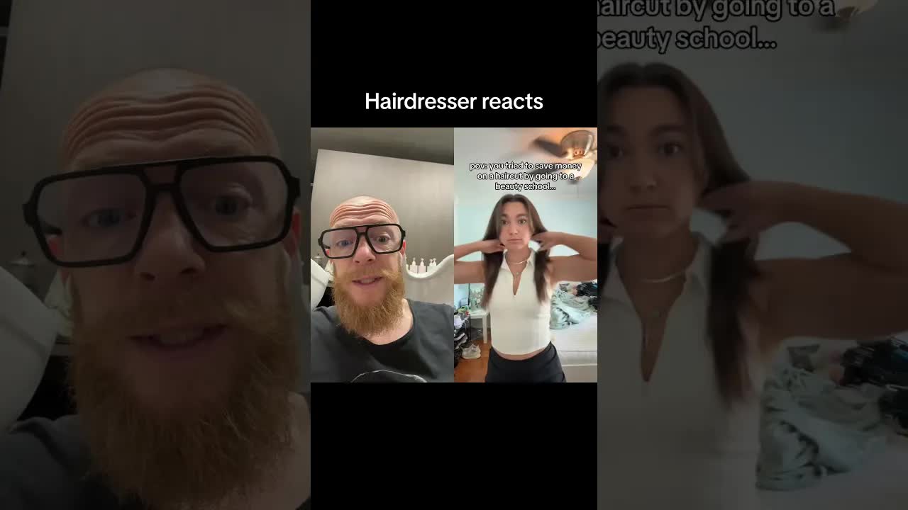 Reacting To A Cheap Beauty School Haircut Disaster