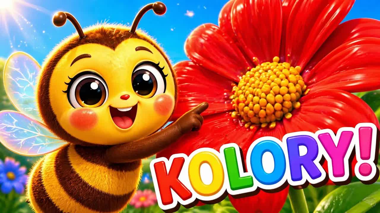 Pszczółka uczy kolorów: Zielony, Żółty, Niebieski i Czerwony