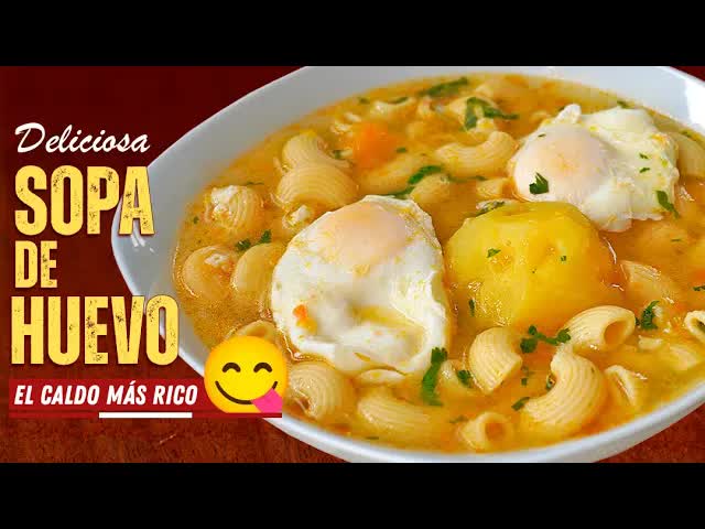 cómo preparar sopa de huevo con fideos y papas