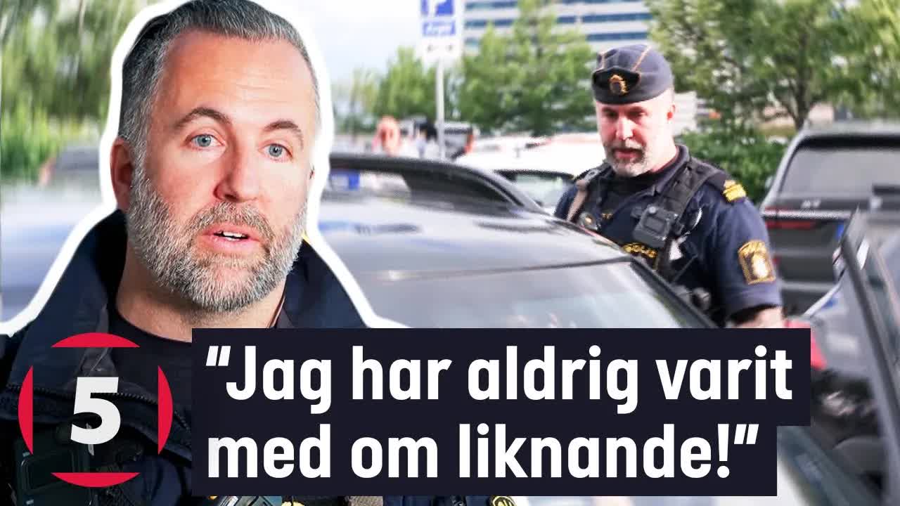 Gränspolisen stoppar skattefuskarens bil och söker lastbil