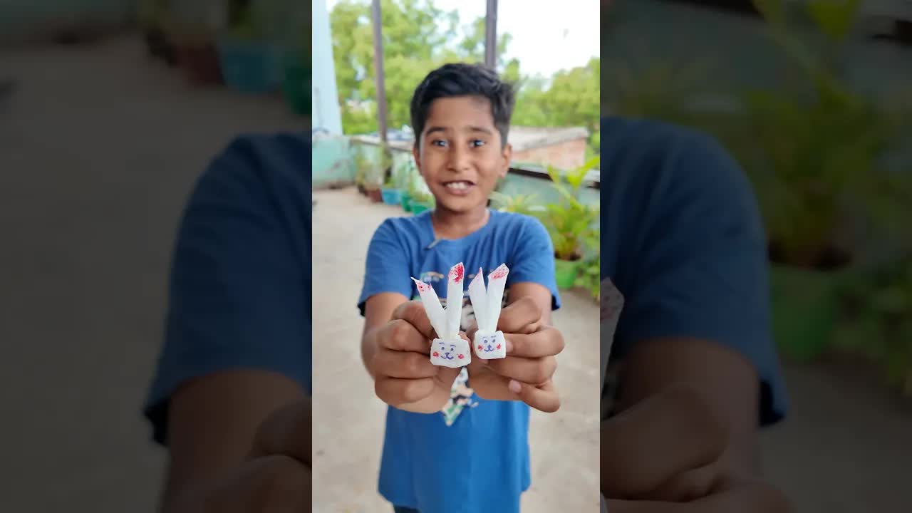 டிஸ்யூ பேப்பரில் ராபிட் கைவினை