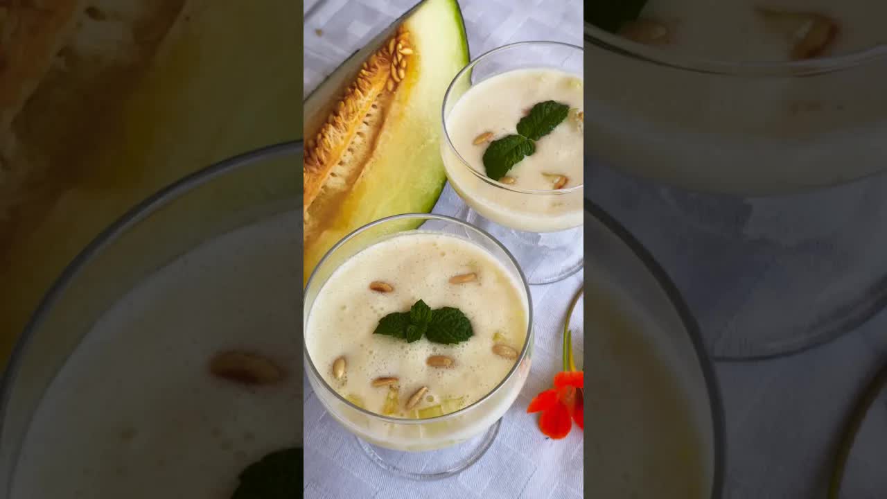 Com preparar crema de meló amb iogurt