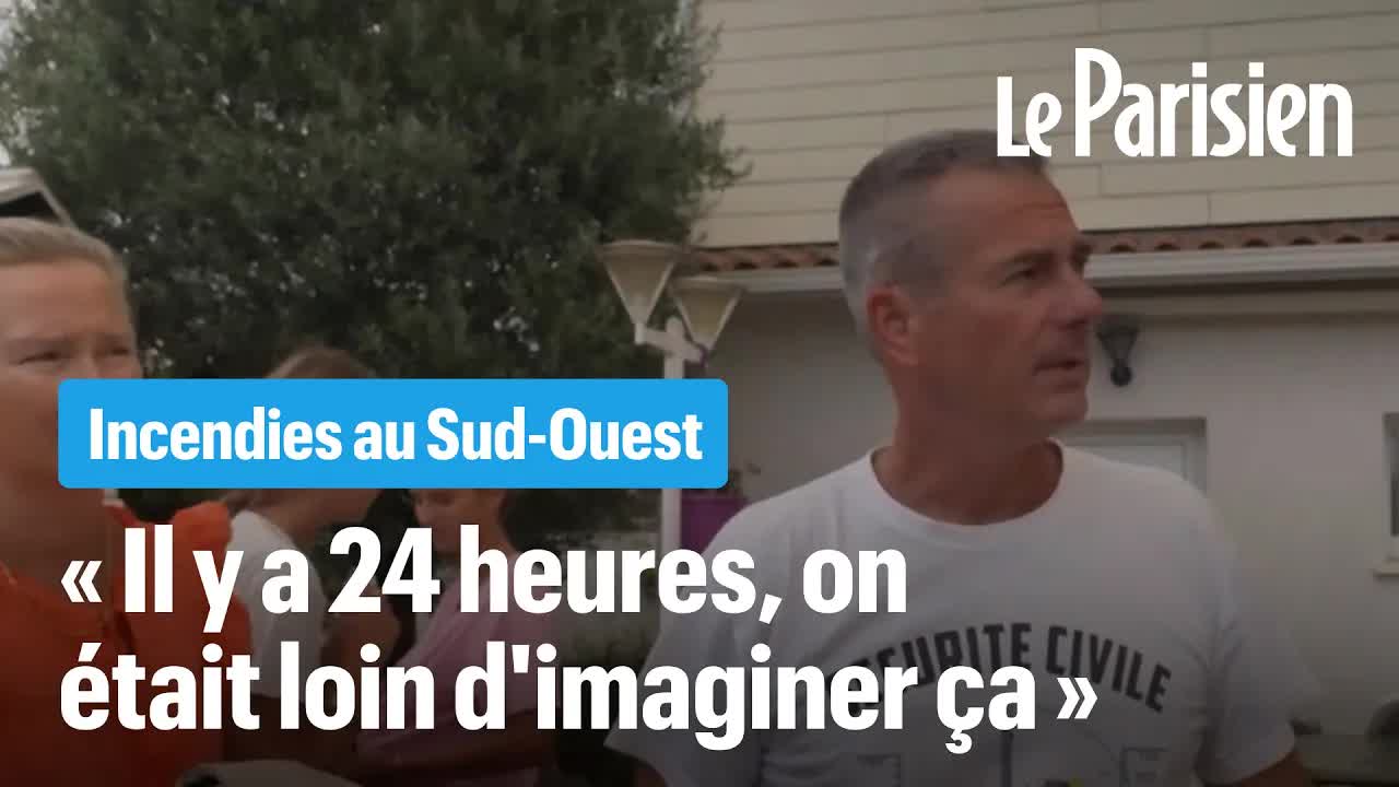 Feux en Gironde : habitants face aux flammes