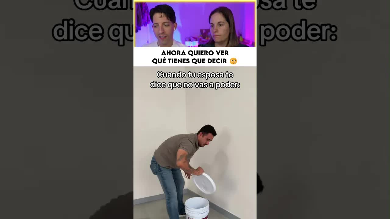 Braulio abre un bote de pintura y persigue a su esposa