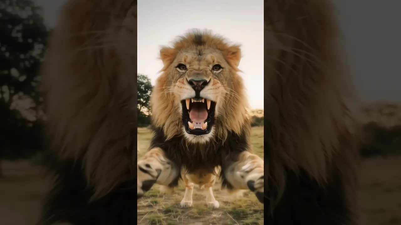 شوفنا أسد في الغابة!