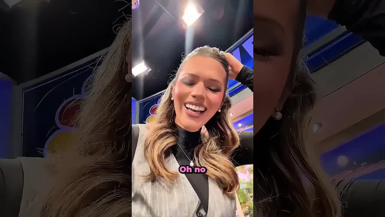 Presentadora con problema capilar en vivo