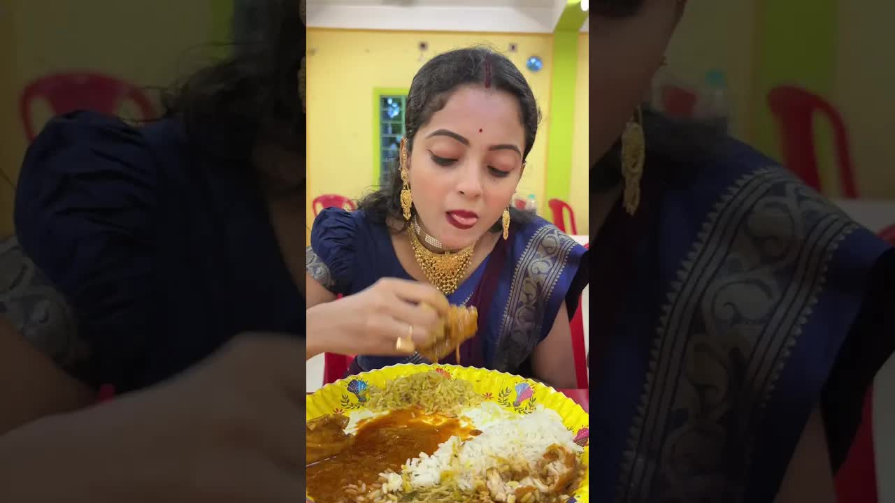 এত সুন্দর খাবার আর আলু ভাজা