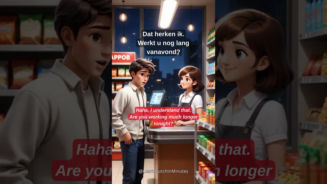 Avondwinkel gesprek in het Nederlands