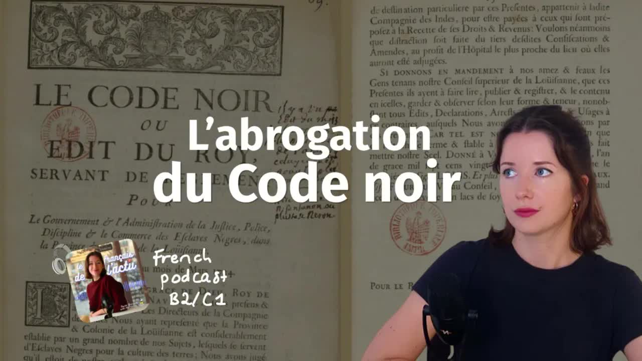L'abrogation symbolique du Code noir en France