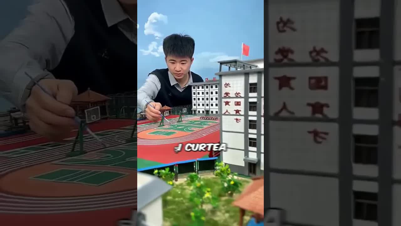 Un băiat a creat o școală în miniatură
