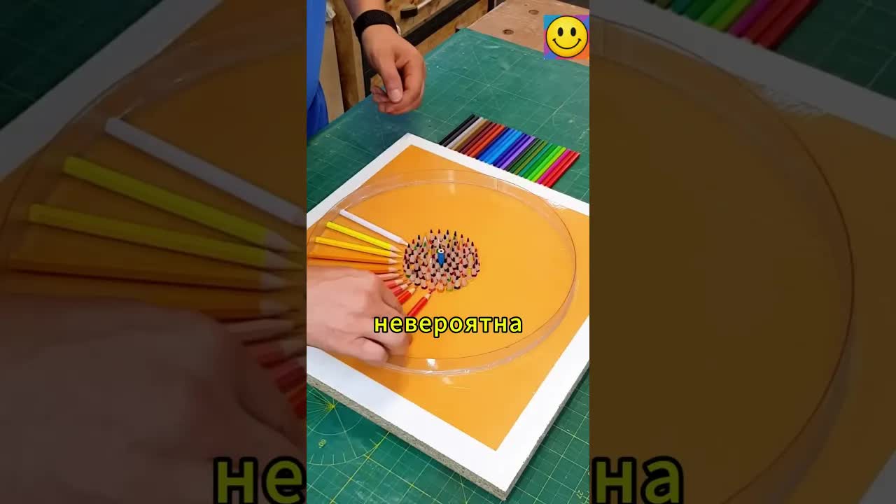 Как да направите часовник от цветни моливи