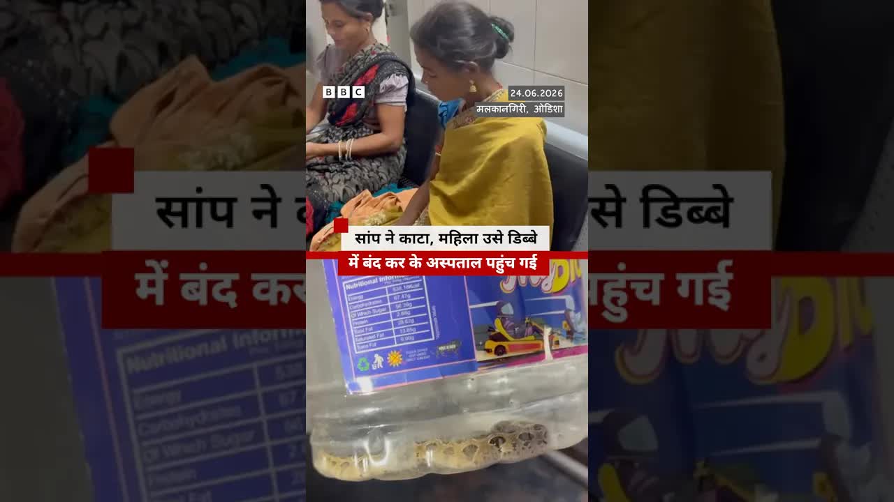 उड़ीसा में सांप को डिब्बे में लेकर अस्पताल