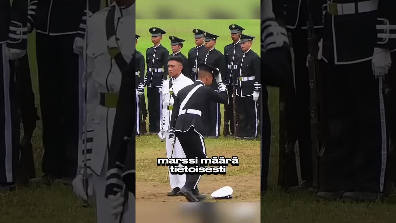 Sotilas nosti hatun seremonian aikana