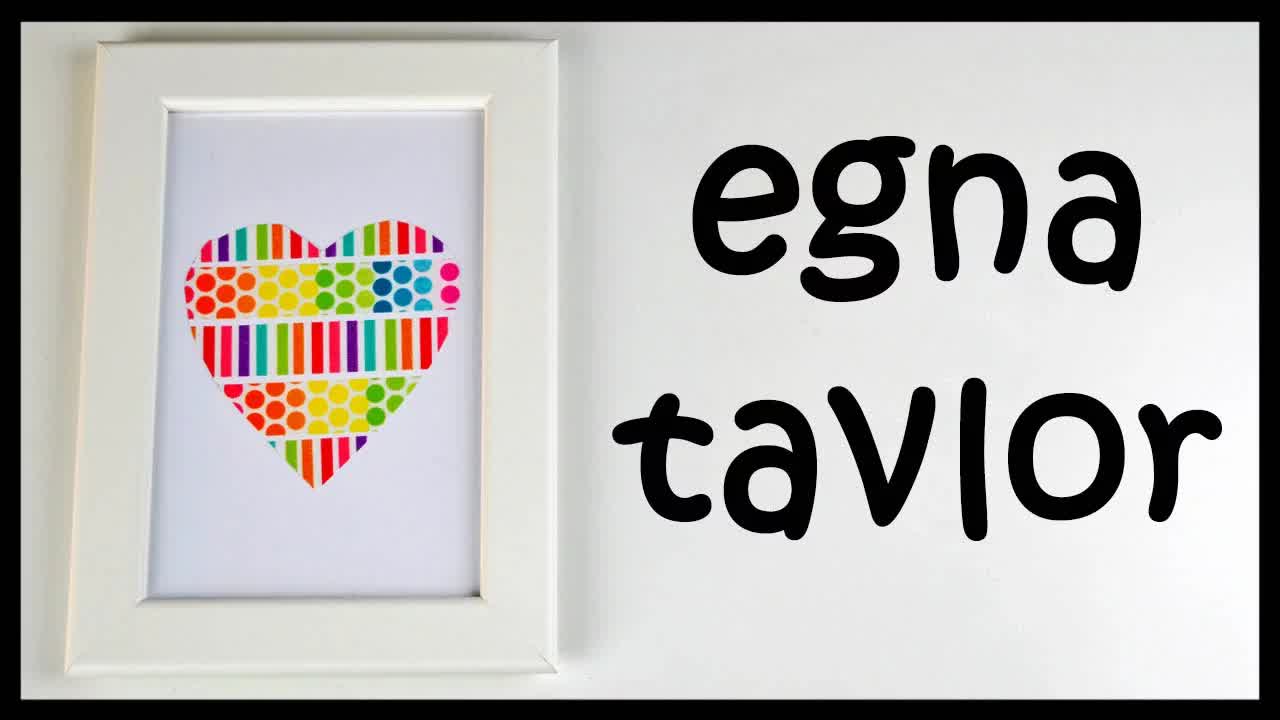 Gör en tavla med färgglad tejp och mallar