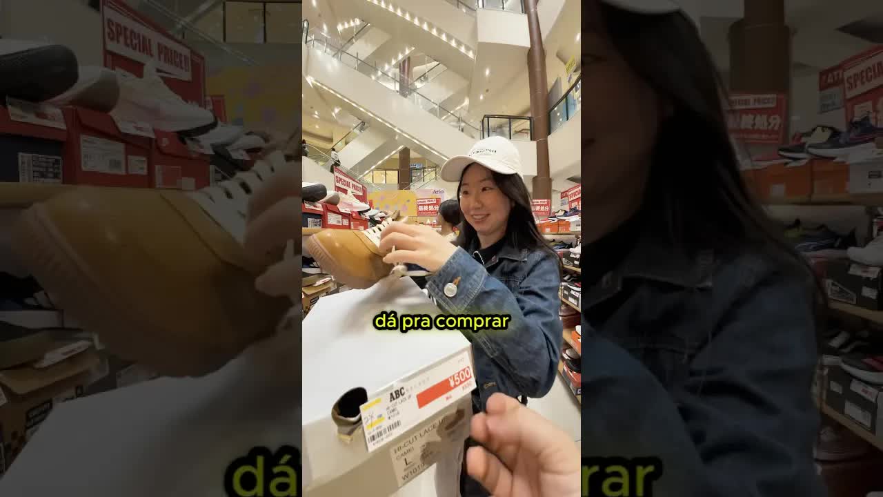 Sapato por apenas uma moeda no Japão