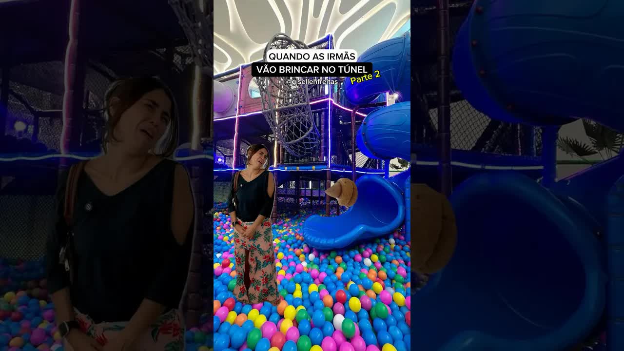 Sophia não se segurou no escorregador