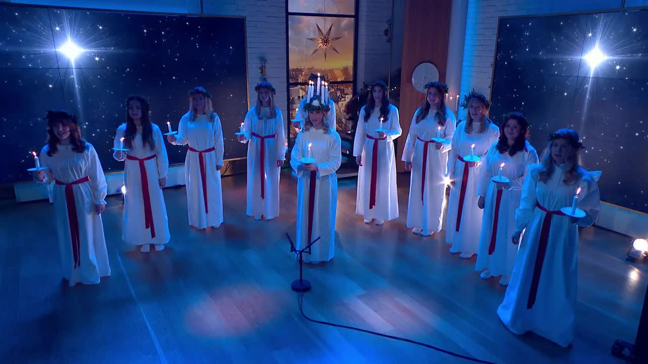 Sankta Lucia-festlighet på Rytmus Musikgymnasium