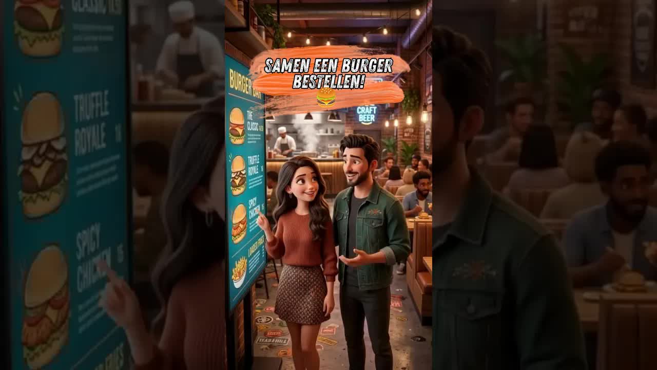 Een burger bestellen in het Nederlands