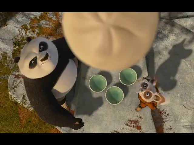 功夫熊猫和老师抢最后一个包子
